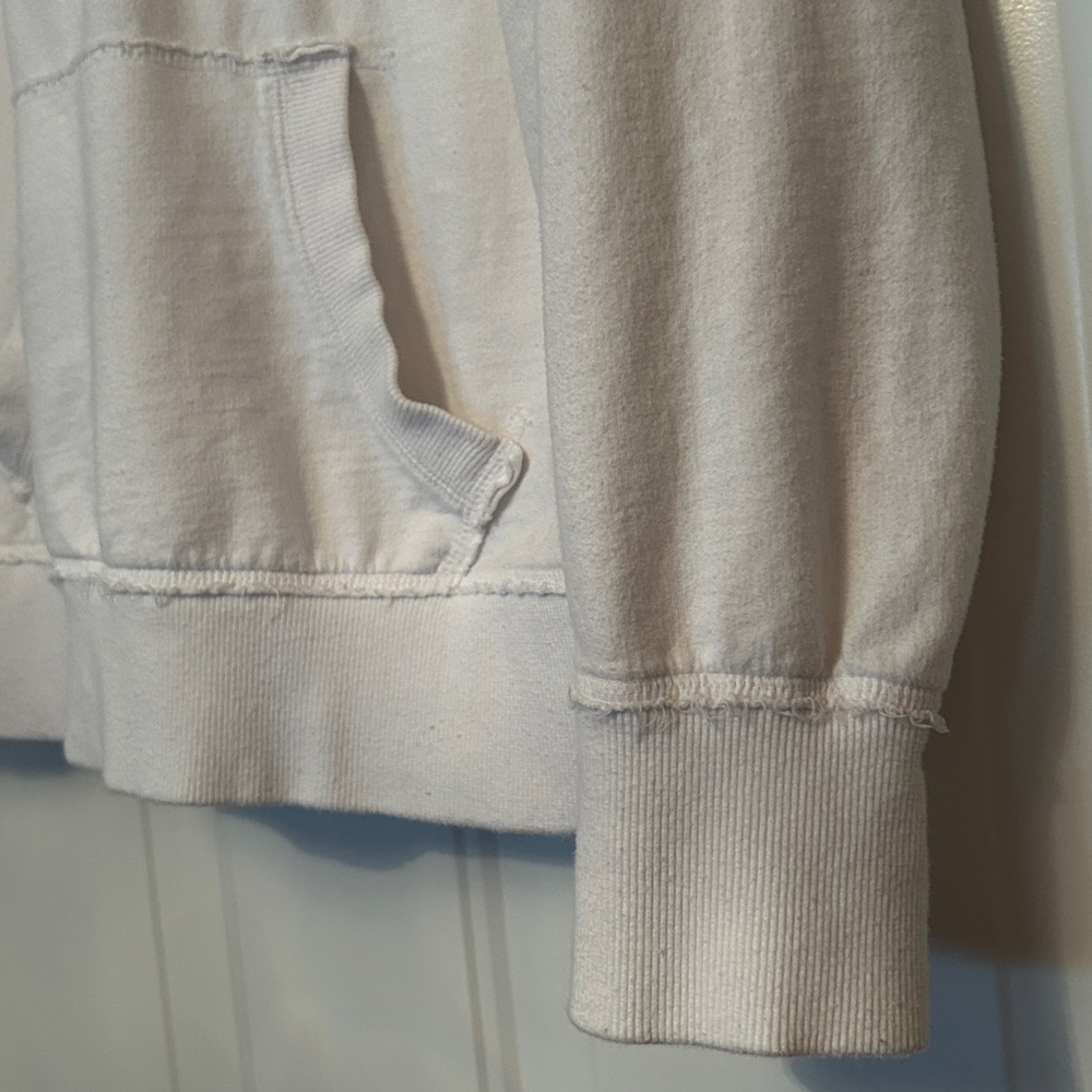 Lakegirl Cotton Hoodie M White Navy Casual Lake Leisure Lounge Gym - Picture 5 of 11